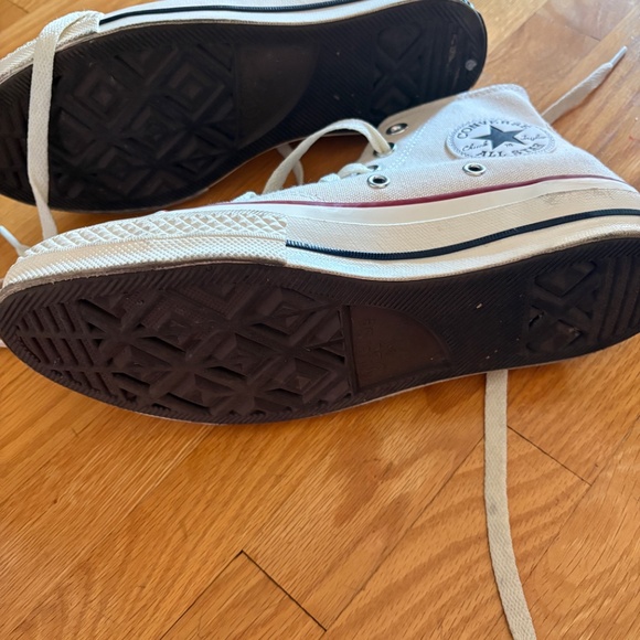 Ladies Converse All Star Cream High Tops Size 6.5 - Picture 6 of 7